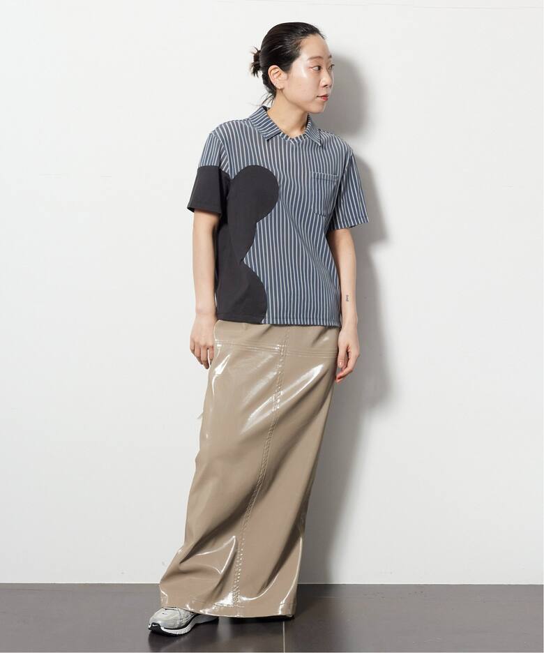 ENAMEL FAUX LEATHER スカート（ロング・マキシ丈スカート）｜CITYSHOP 