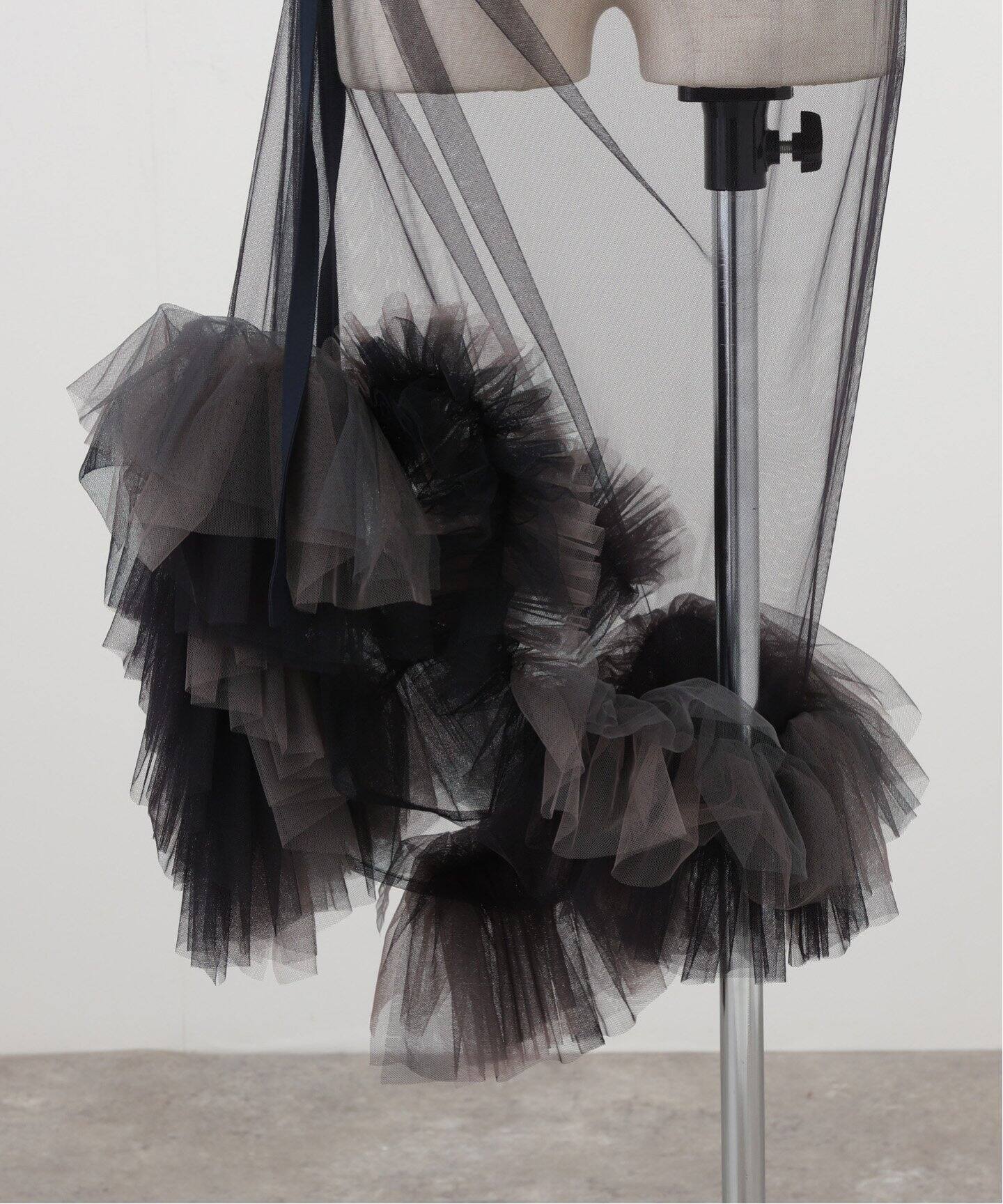 MARGE Asymmetry Decorative Wrap skirt 1008-0105-375：スカート 