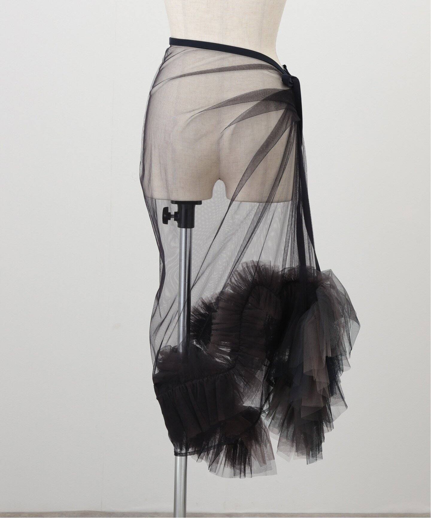 MARGE Asymmetry Decorative Wrap skirt 1008-0105-375：スカート  