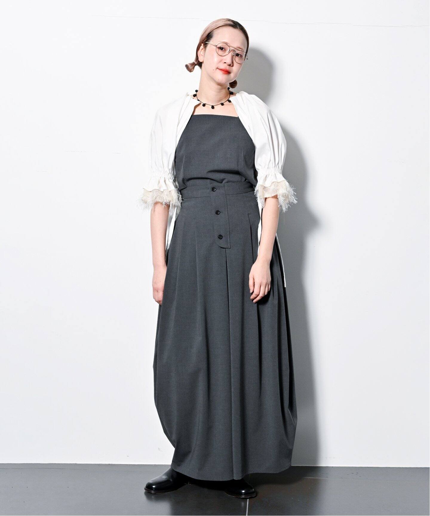 ANOUKI ロング・マキシ丈スカート レディース （MIOSMOKEY TUCK SKIRT  