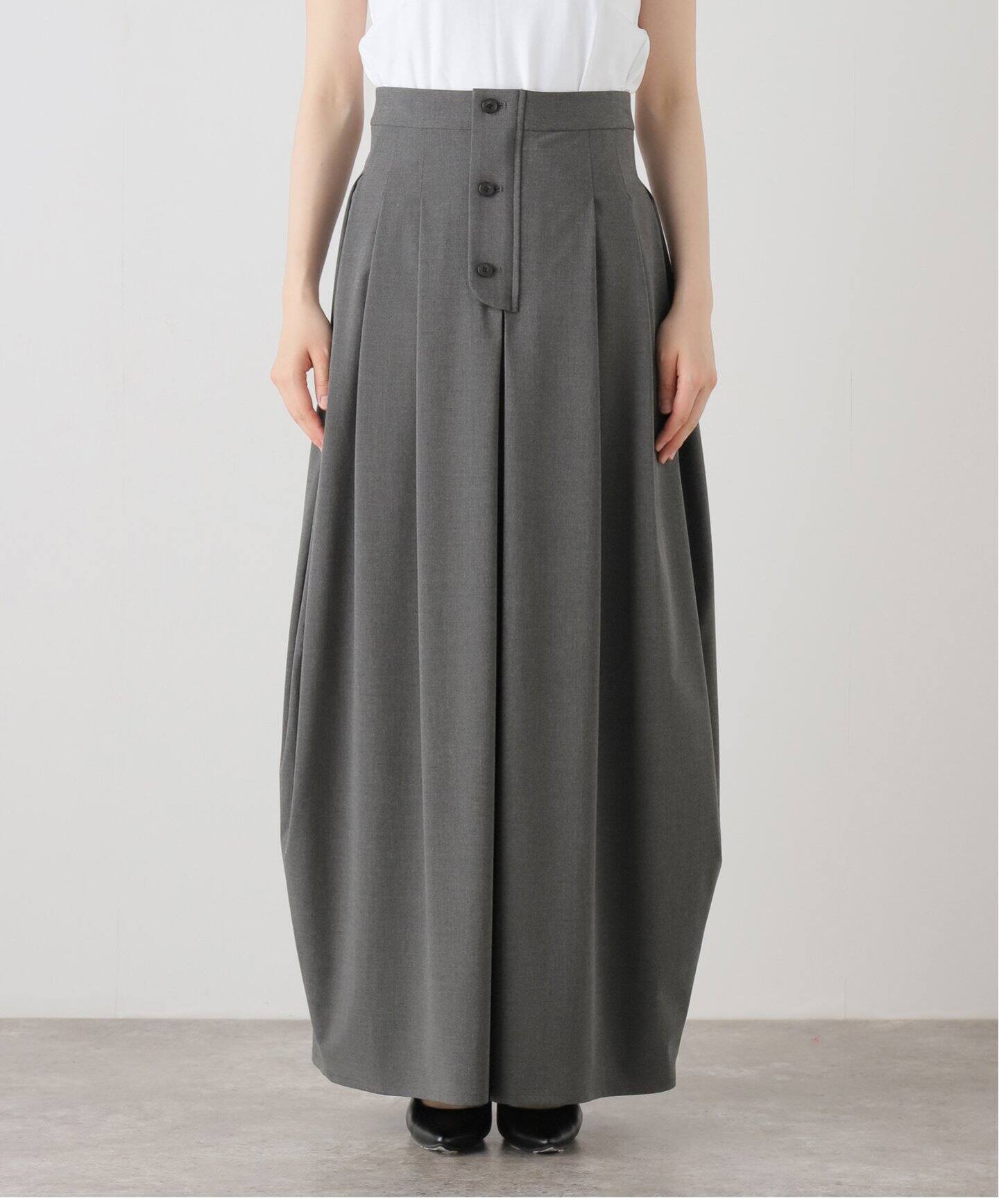 MIOSMOKEY TUCK SKIRT 241SK002-B（ロング・マキシ丈スカート 