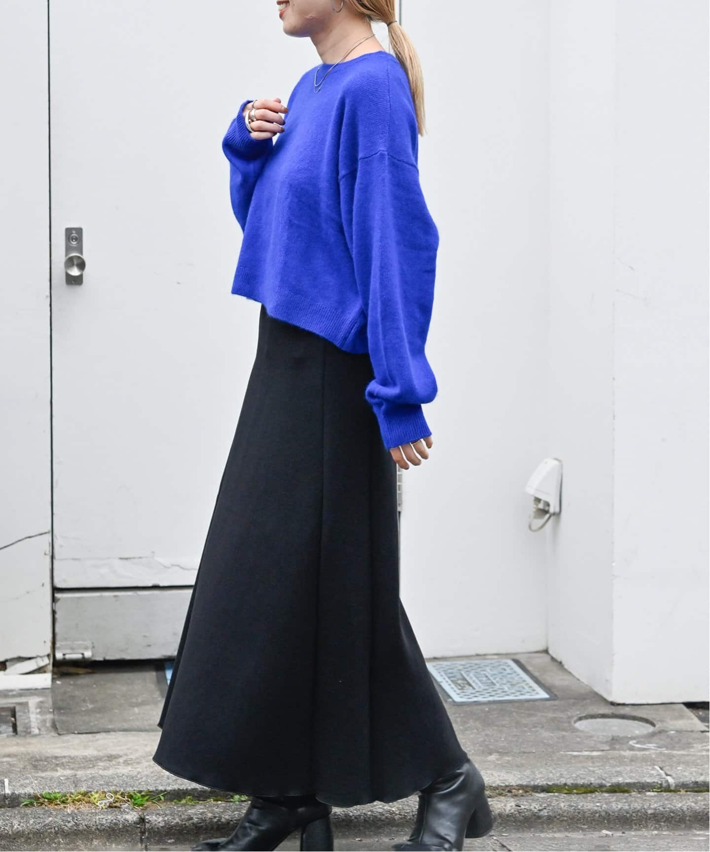 ダンボールニットAラインスカート（ロング・マキシ丈スカート