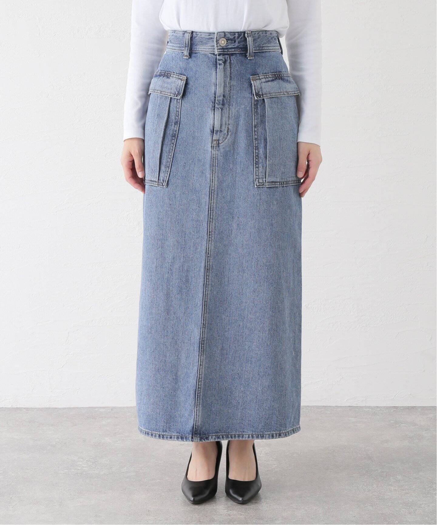 SOMETHING BIG POCKET SKIRT SA1603-00（デニムスカート 