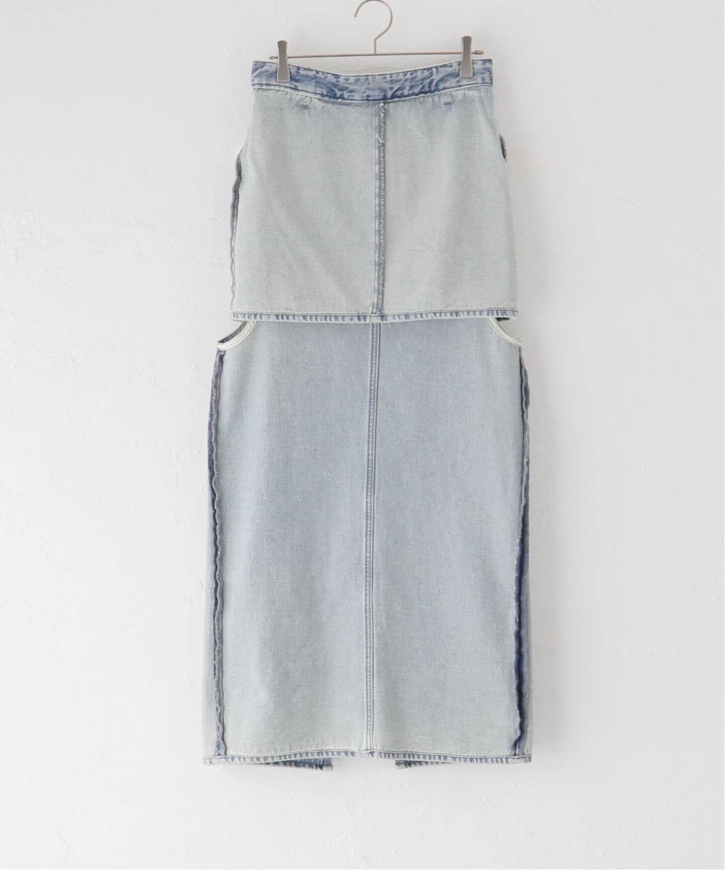 CLANE CIRCLE CUT LAYERED DENIM SKIRT（その他スカート）｜BOICE FROM  