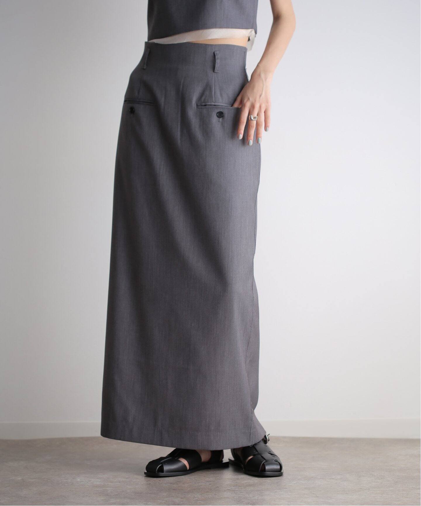 anuke Twill Pocket Skirt 62410803（ロング・マキシ丈スカート 