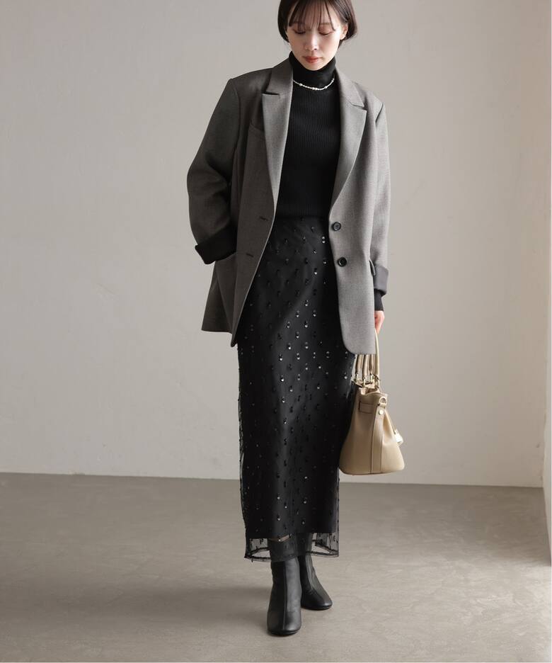 スパンコールビジュースカート（ロング・マキシ丈スカート）｜La  