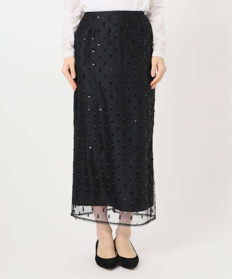 スパンコールビジュースカート（ロング・マキシ丈スカート）｜La  