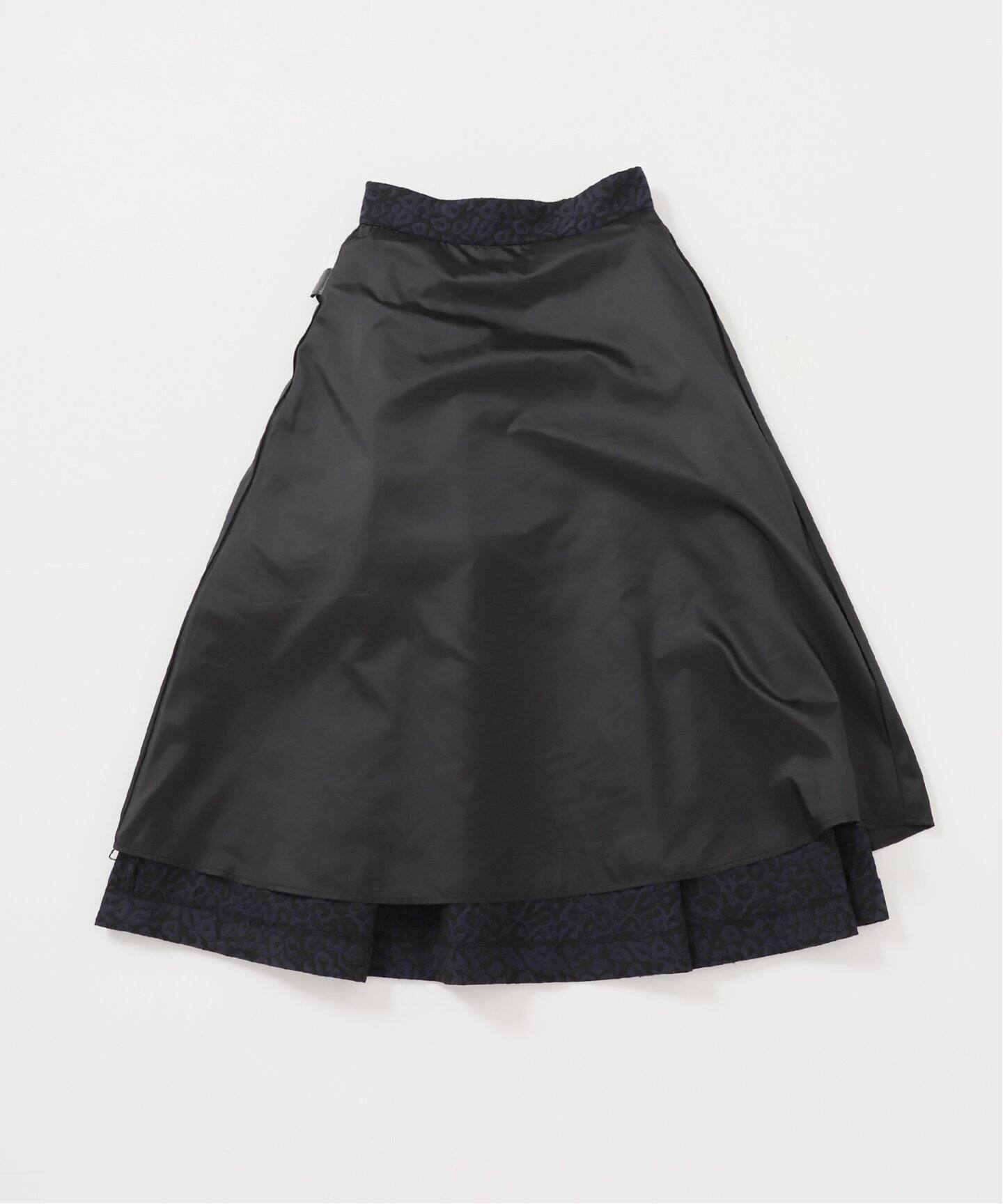 レオパードジャガードフレアスカート（ロング・マキシ丈スカート）｜La  