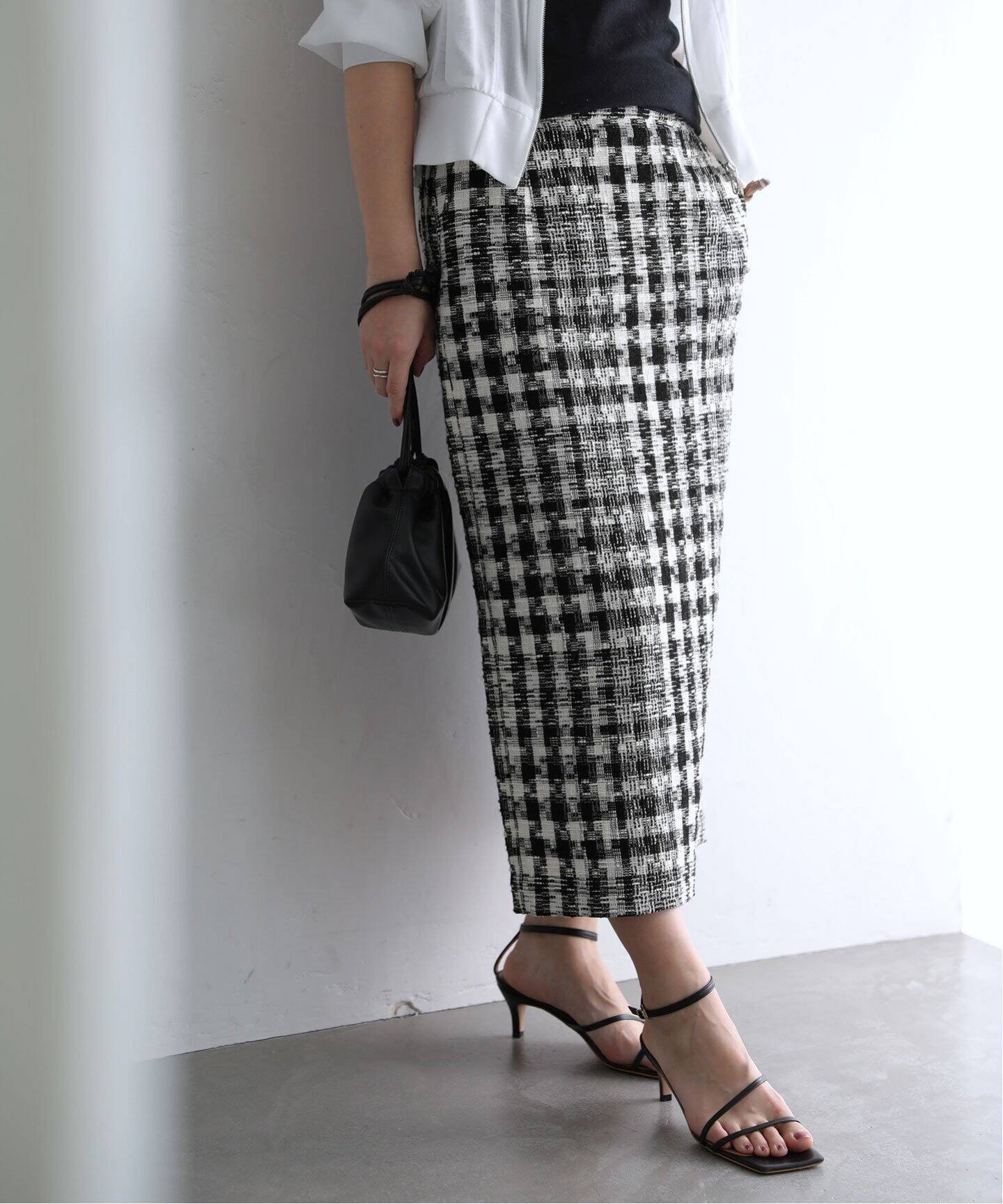 チェックタイトスカート（ロング・マキシ丈スカート）｜La Totalite  