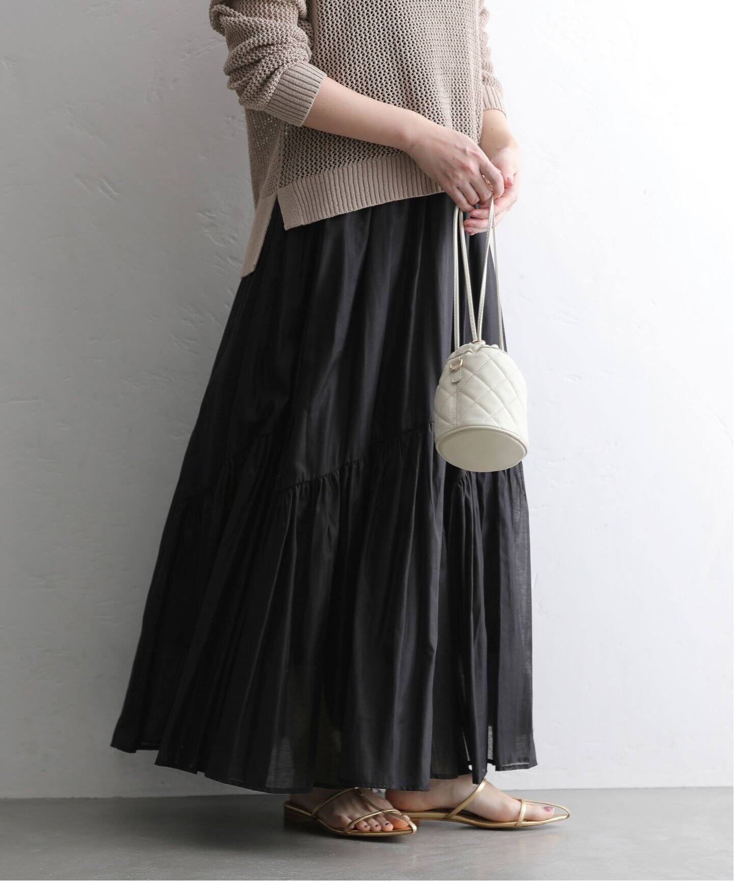 ボリュームティアードスカート（ロング・マキシ丈スカート）｜La  