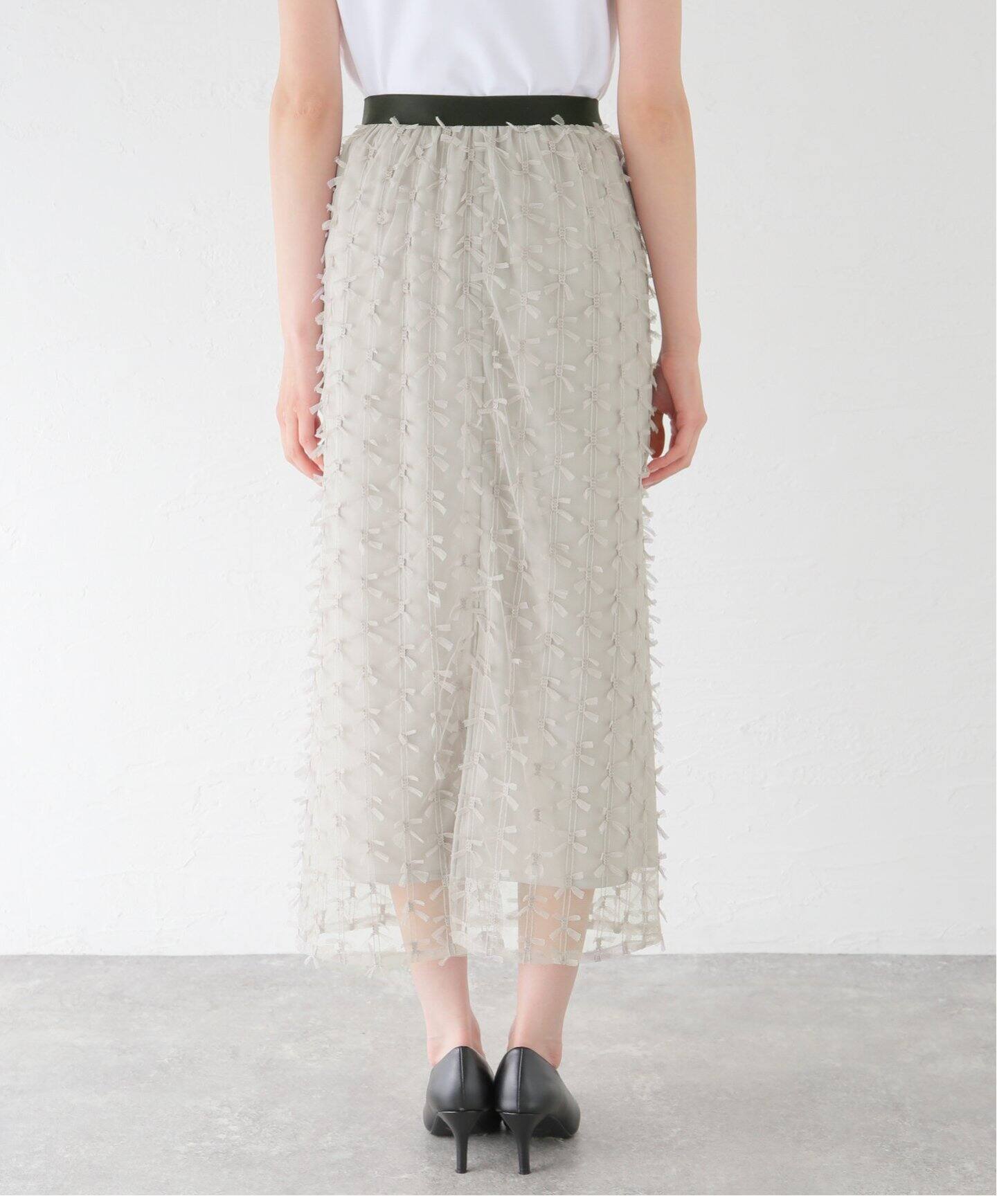 チュールフリルスカート（ロング・マキシ丈スカート）｜La  