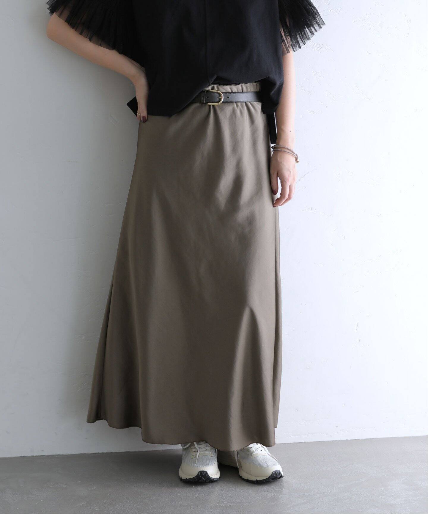 ヴィンテージサテンスカート（ロング・マキシ丈スカート）｜La  