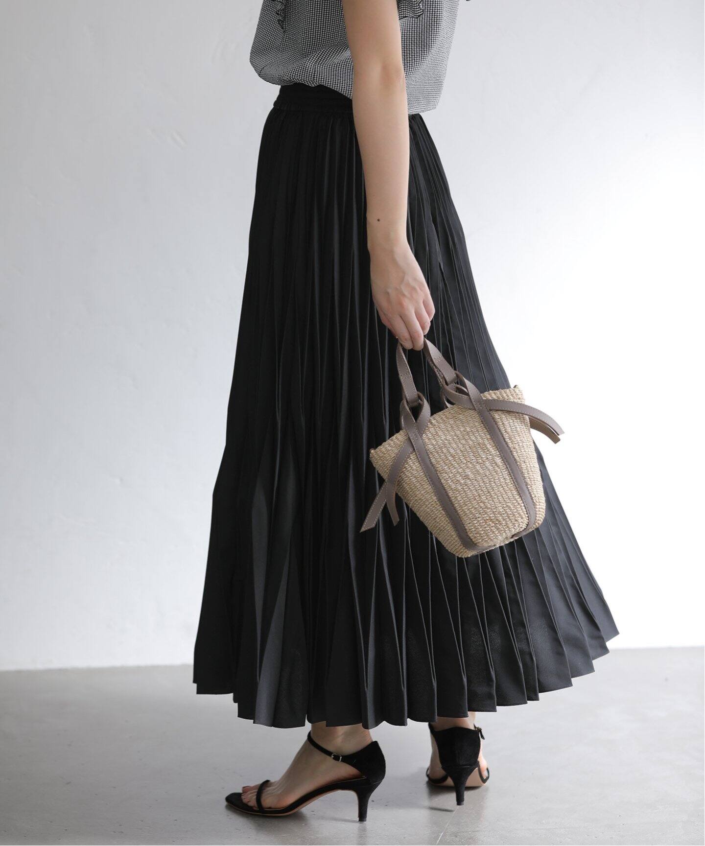 MARILYN MOON/マリリンムーン】modern pleats skirt（ロング・マキシ丈 