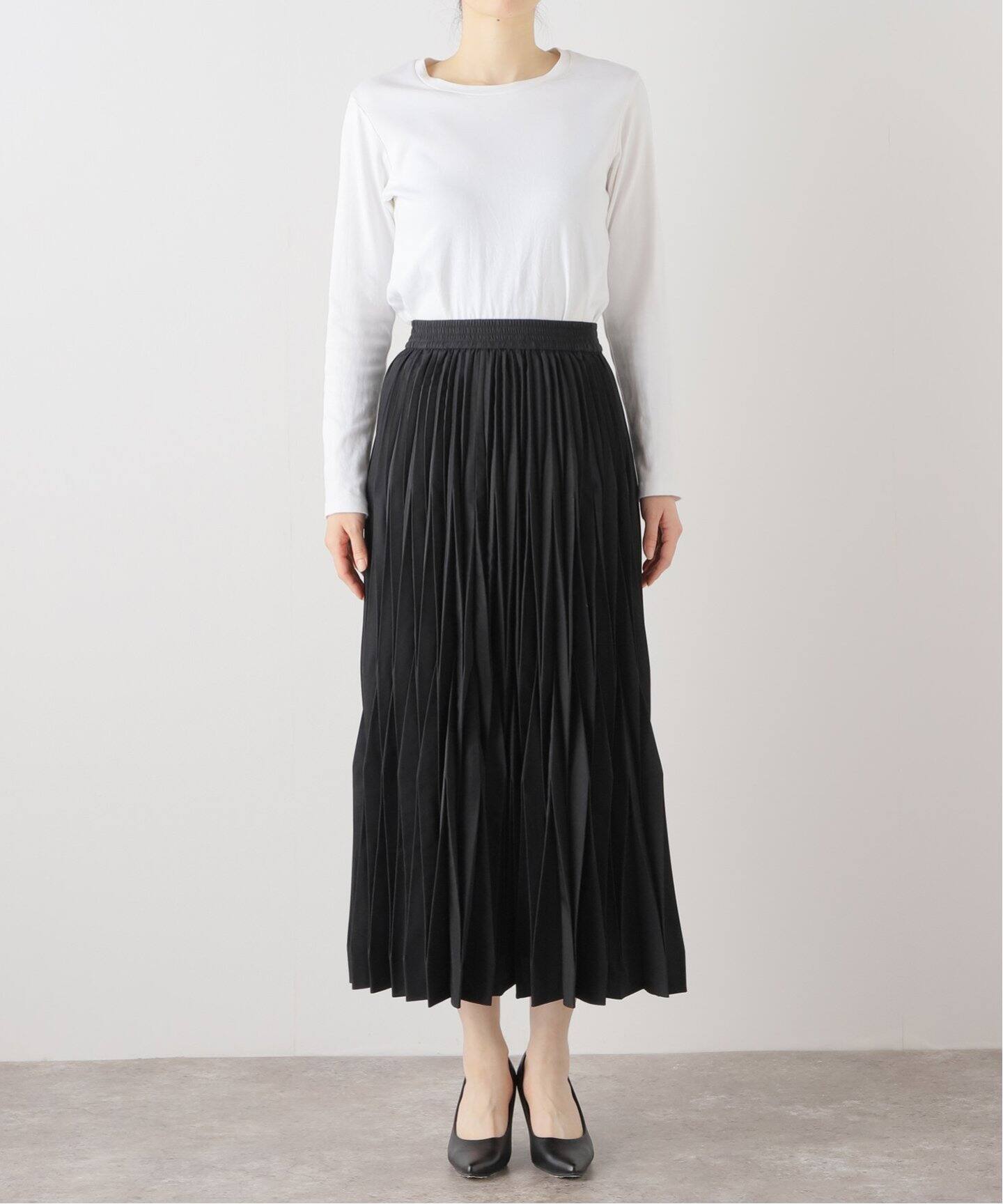 MARILYN MOON/マリリンムーン】modern pleats skirt（ロング・マキシ丈 