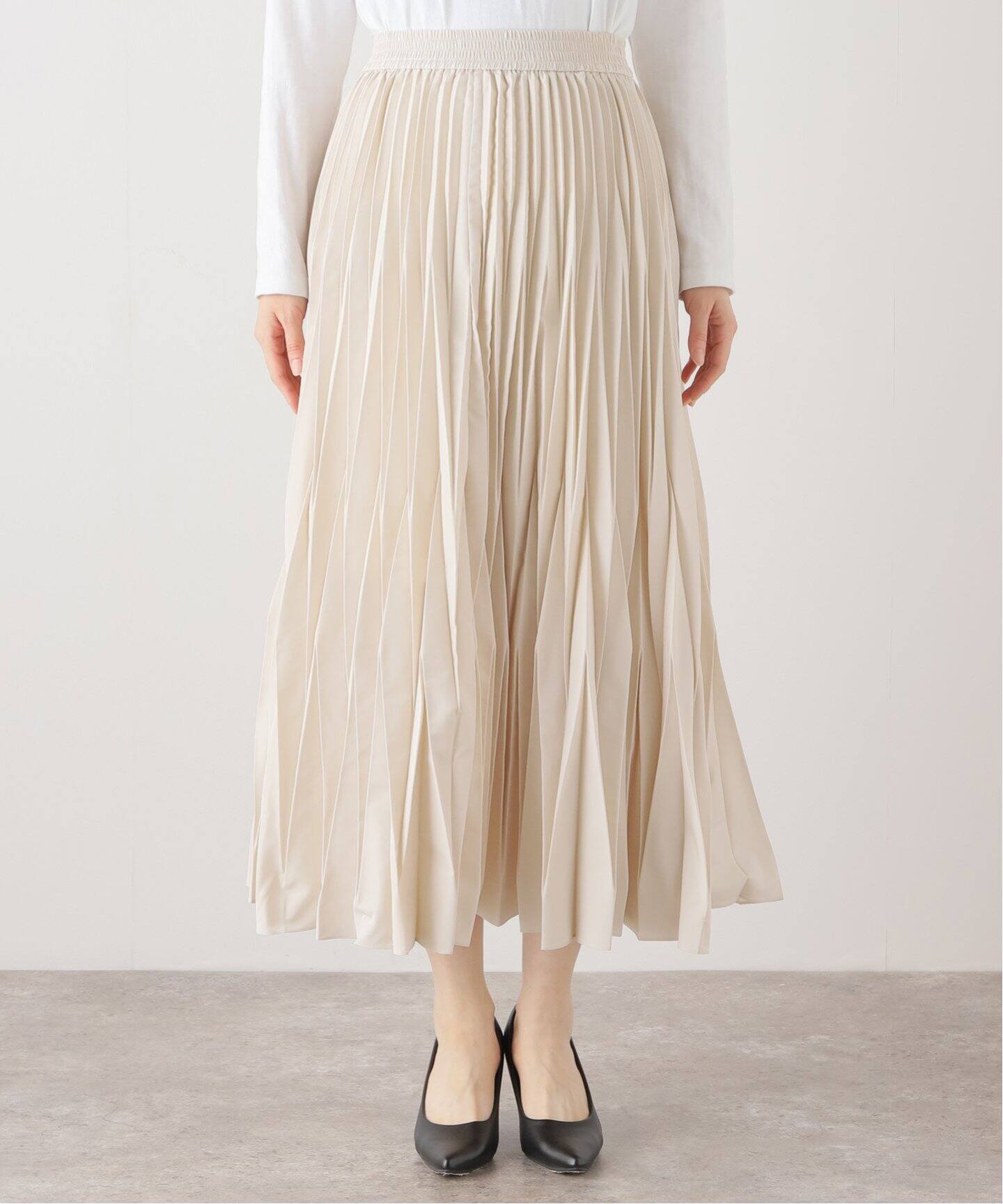 MARILYN MOON/マリリンムーン】modern pleats skirt（ロング・マキシ丈  