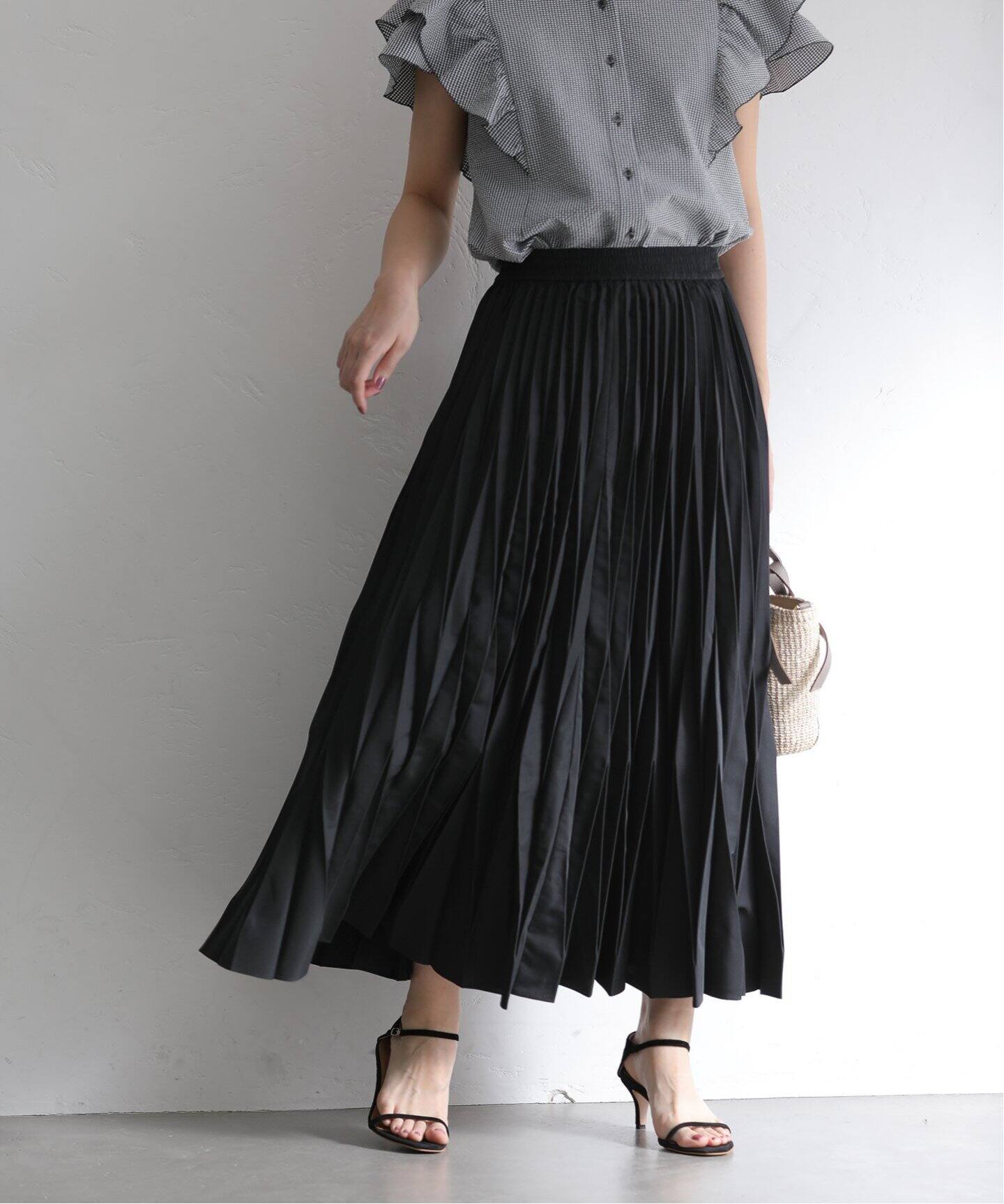 MARILYN MOON/マリリンムーン】modern pleats skirt（ロング・マキシ丈 