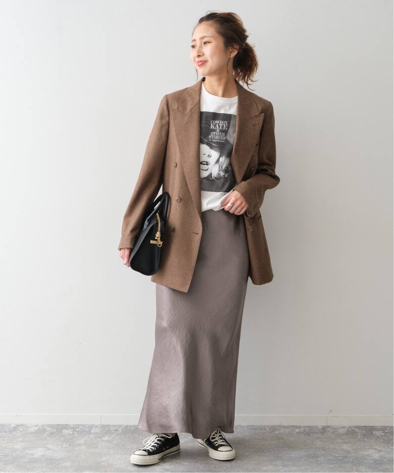 サテンフレアスカート（ロング・マキシ丈スカート）｜Spick & Span 