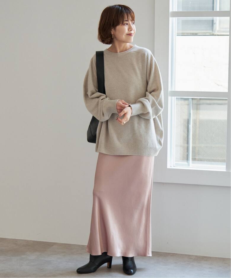 サテンフレアスカート（ロング・マキシ丈スカート）｜Spick and Span 