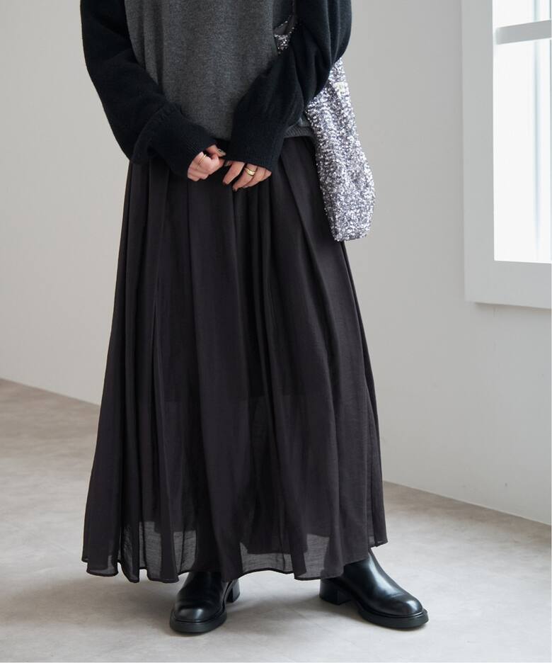 シアーフレアスカート（ロング・マキシ丈スカート）｜Spick and Span 