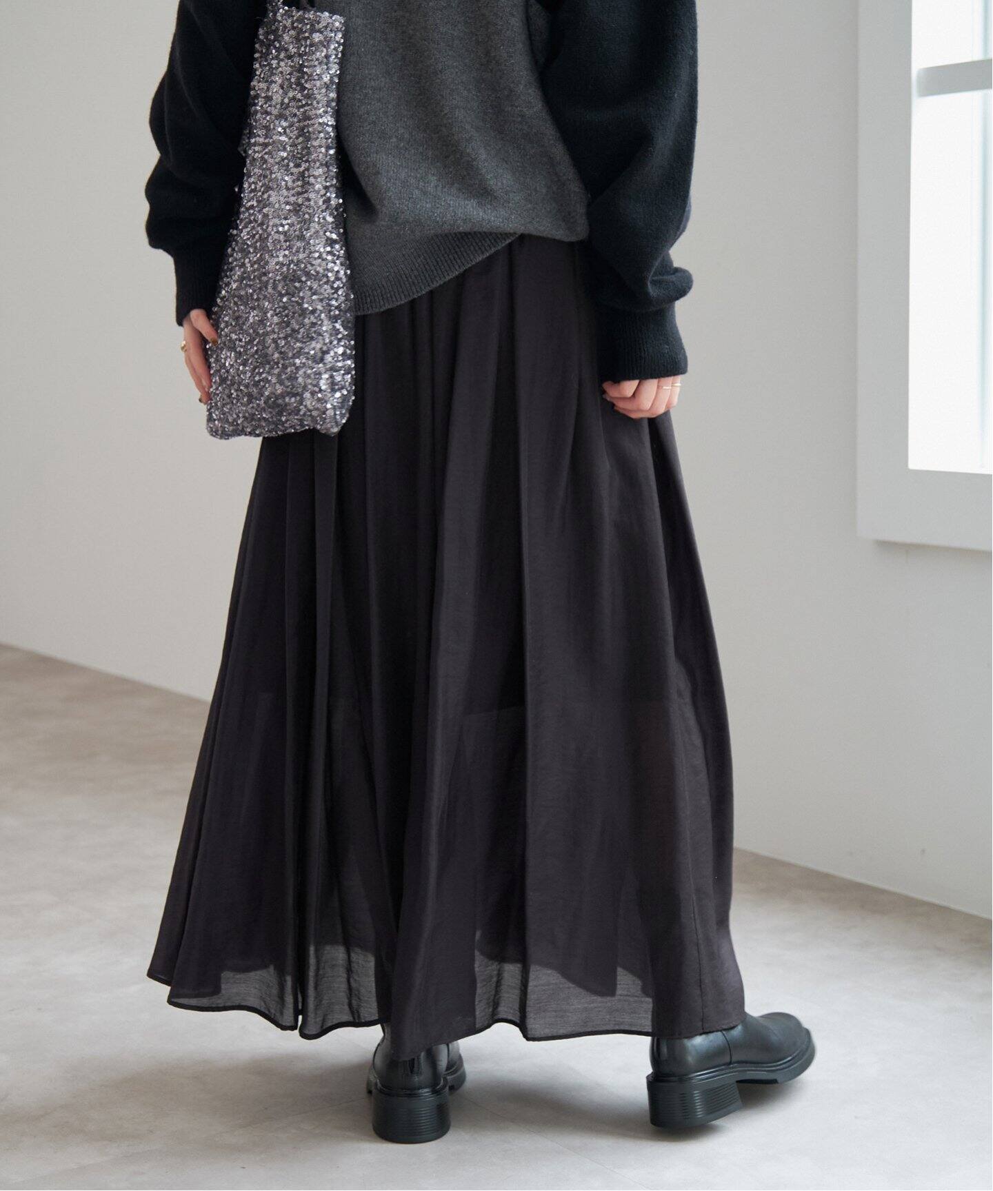 シアーフレアスカート（ロング・マキシ丈スカート）｜Spick & Span