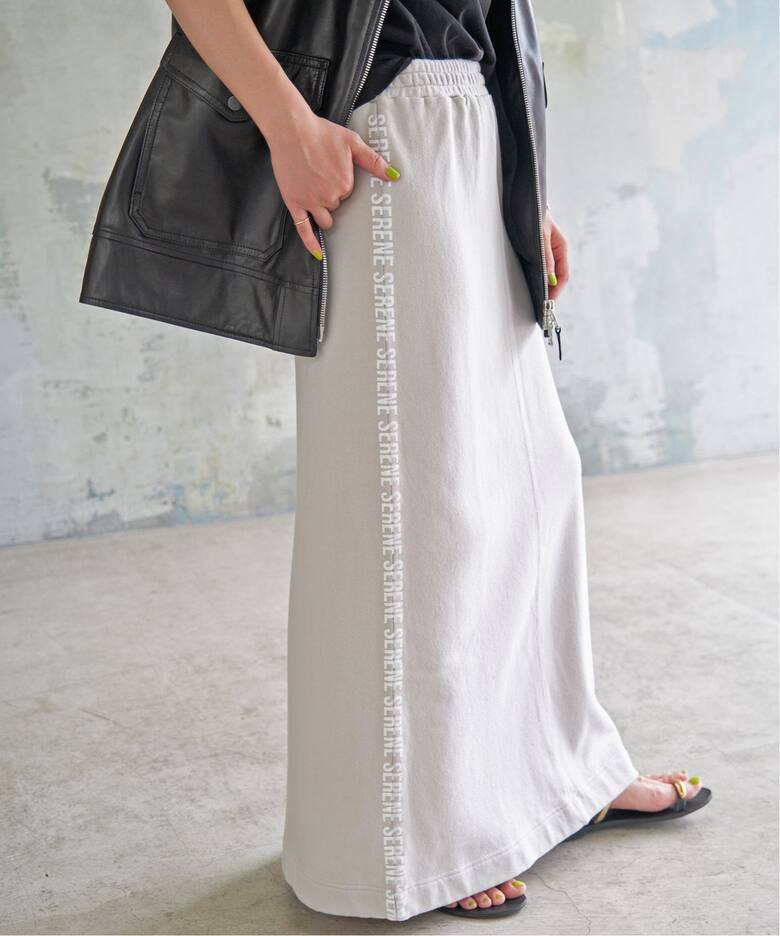 裏毛Aラインロゴスカート（ロング・マキシ丈スカート）｜Spick and  