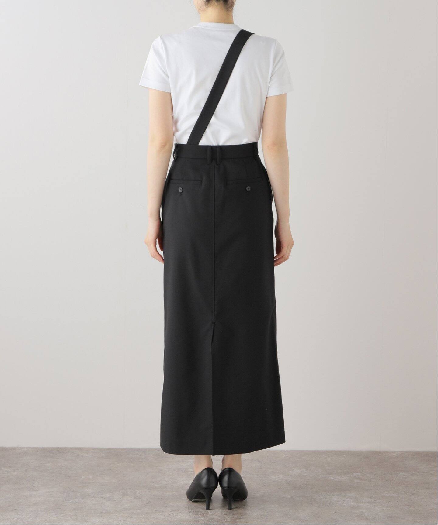 ワンショルダーロングタイトスカート（ロング・マキシ丈スカート  