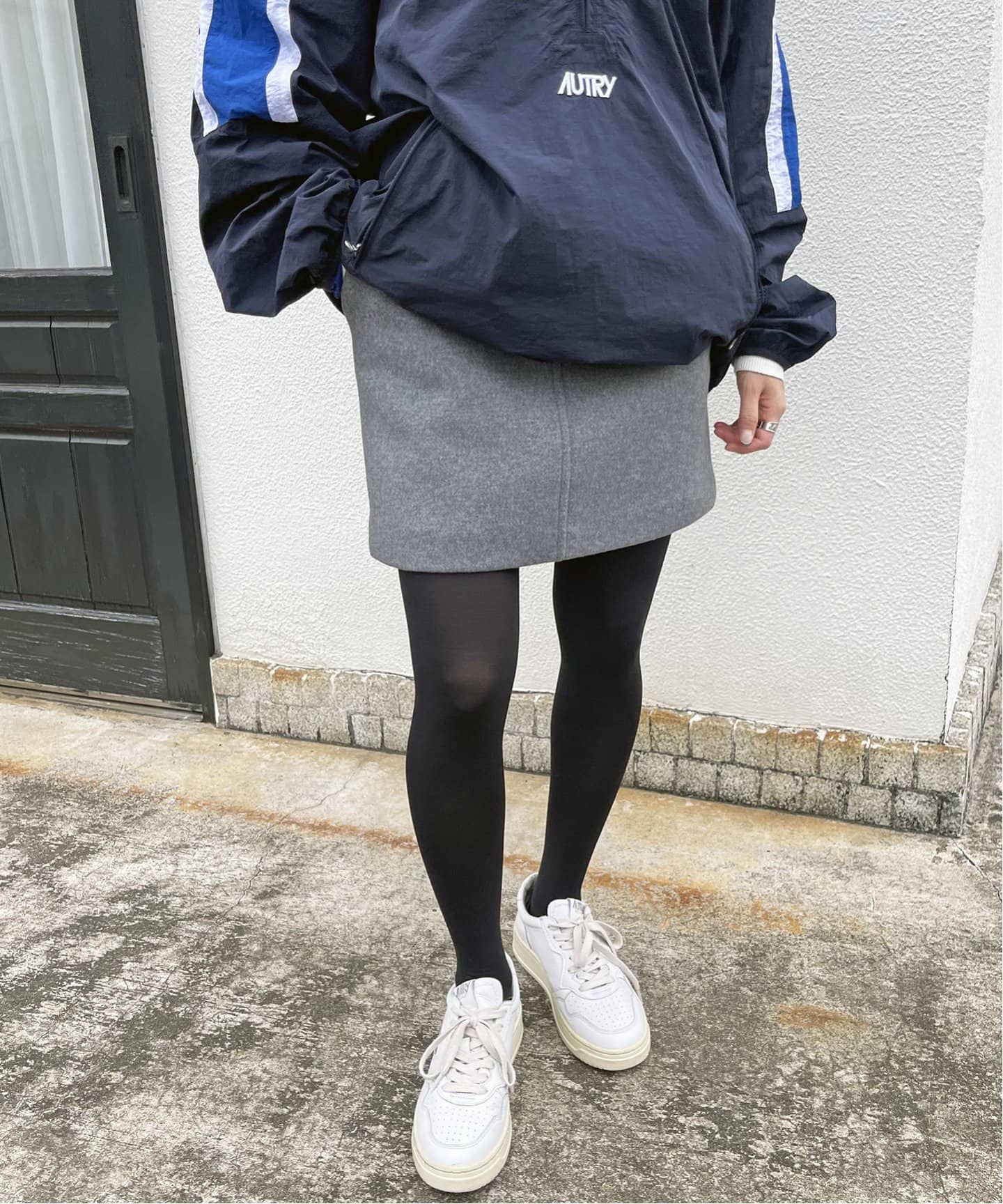 Spick and Span メルトンAラインミニスカート