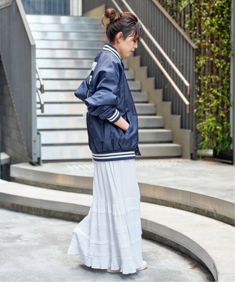 コットンクレープギャザースカート（ロング・マキシ丈スカート  