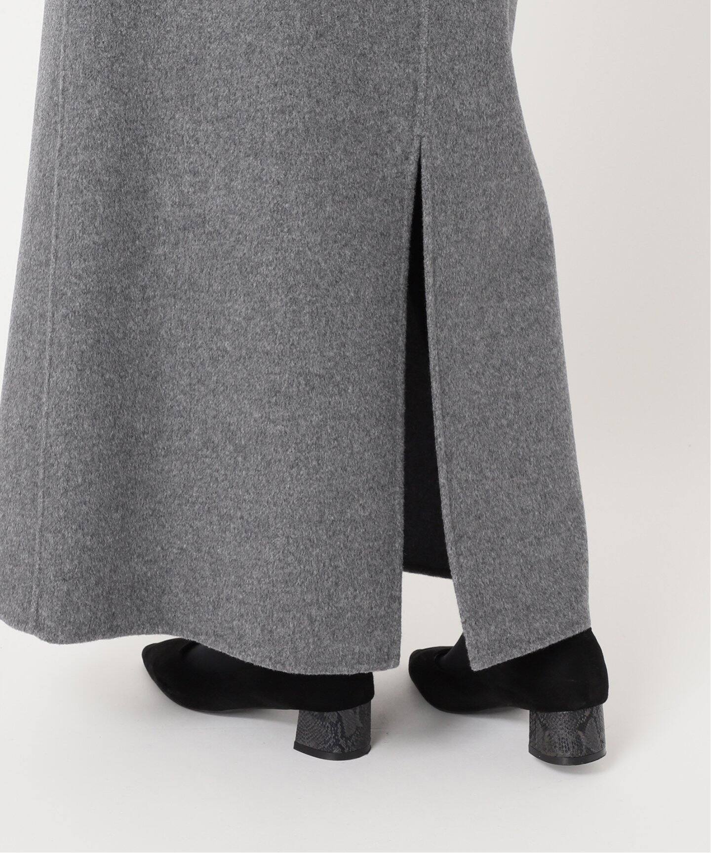 ダブルフェイストラペーズスカート（ロング・マキシ丈スカート  