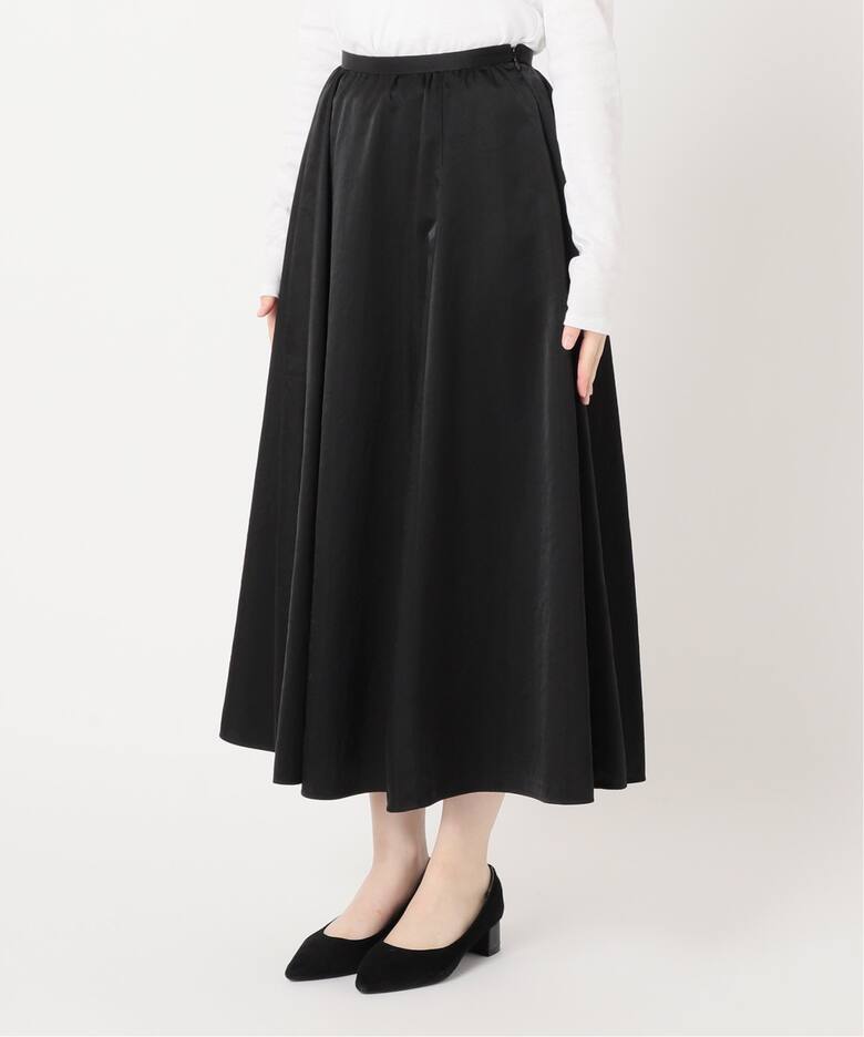 ナイロンサテンボリュームスカート（ロング・マキシ丈スカート  
