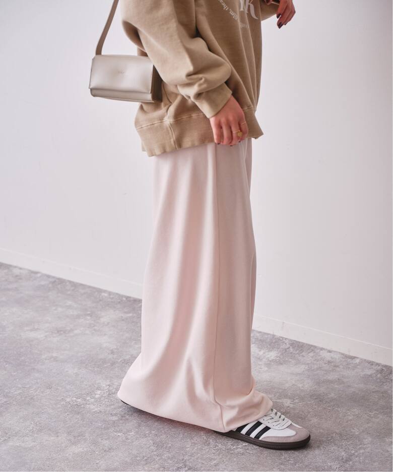 Higuchi×S ベロアスリットロングスカート（ロング・マキシ丈スカート  