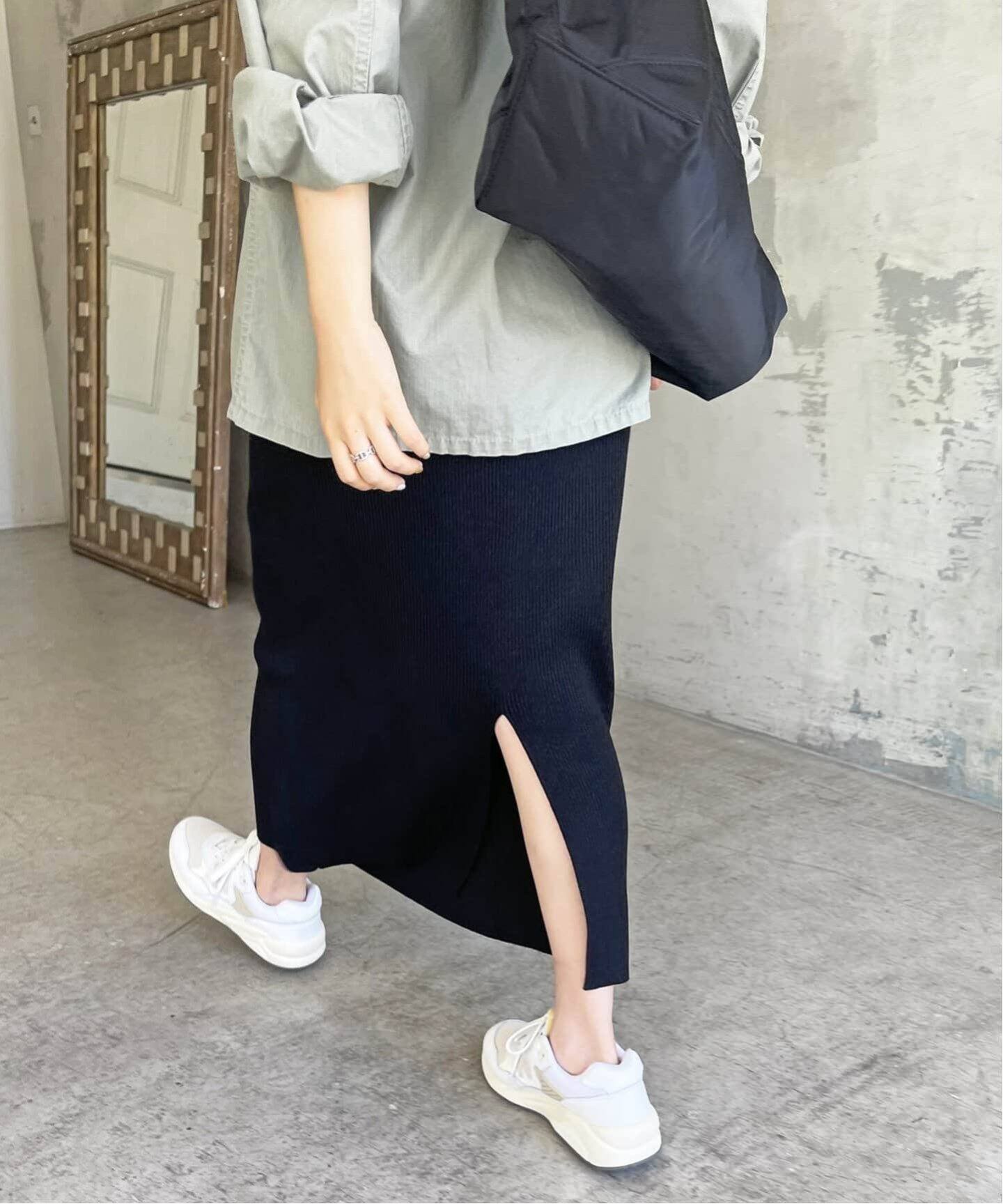 WEB限定追加》ラメリブニットタイトスカート（スカート）｜Spick