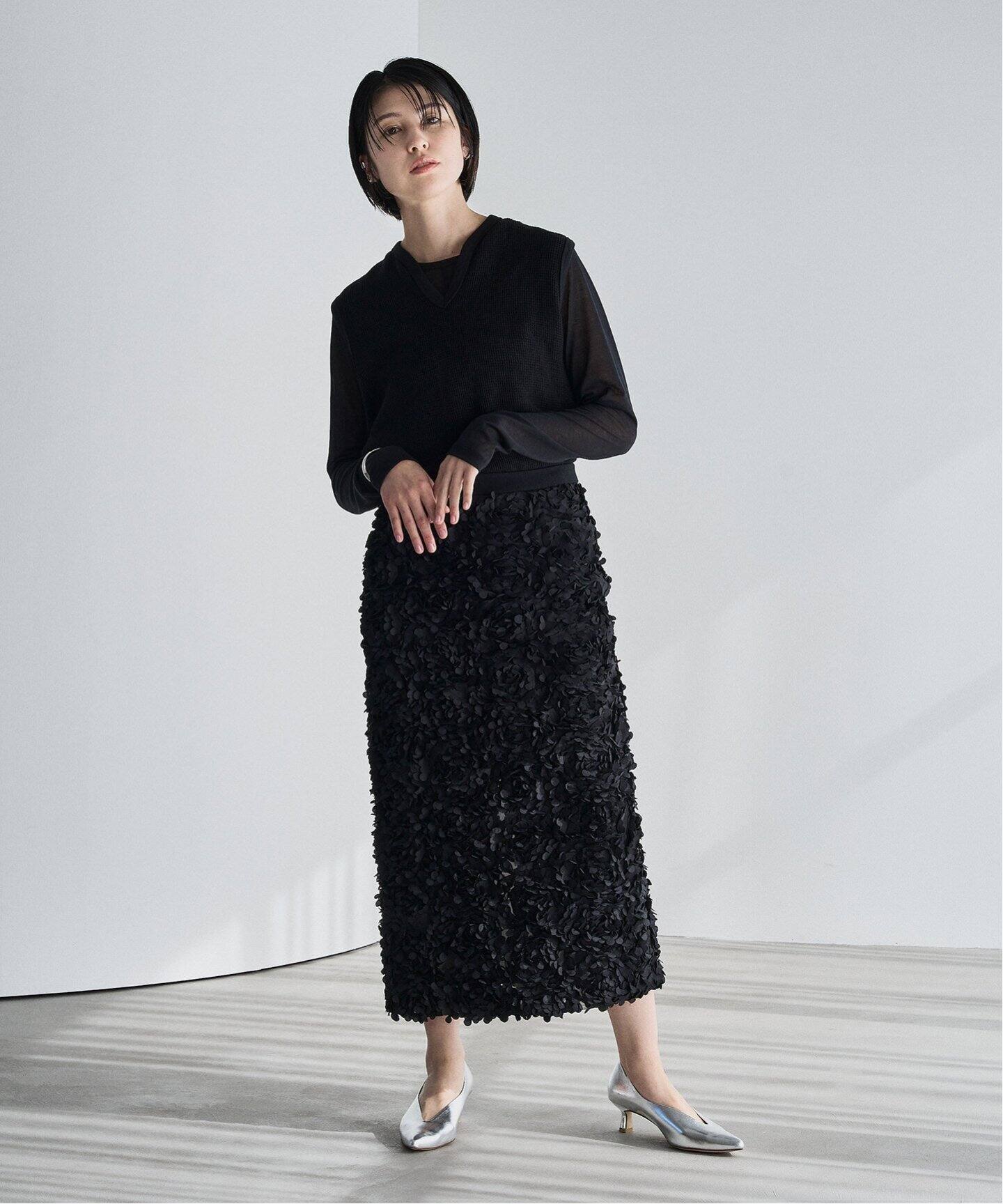 フラワーチュールタイトスカート（ロング・マキシ丈スカート）｜HARDY  