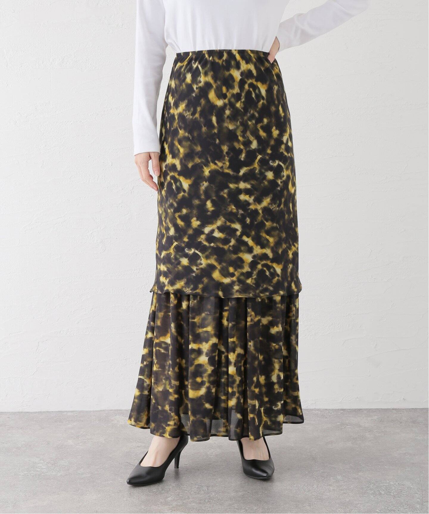 DELIY / デリー MOSAIC PRINT LAYERED SKIRT DLY-065135（ロング 