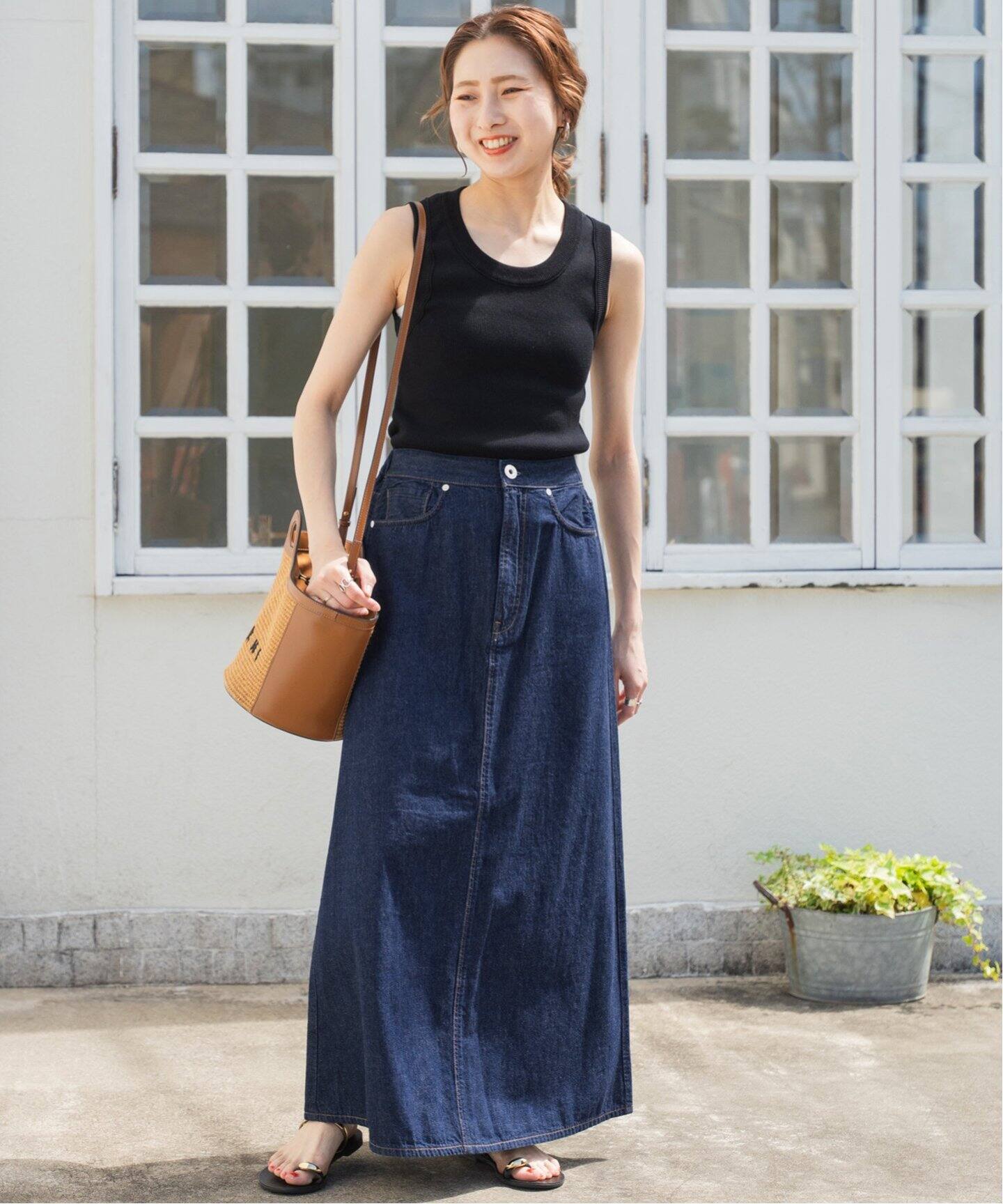 upper hights / アッパーハイツ 別注 THE LAZY SKIRT（デニムスカート  