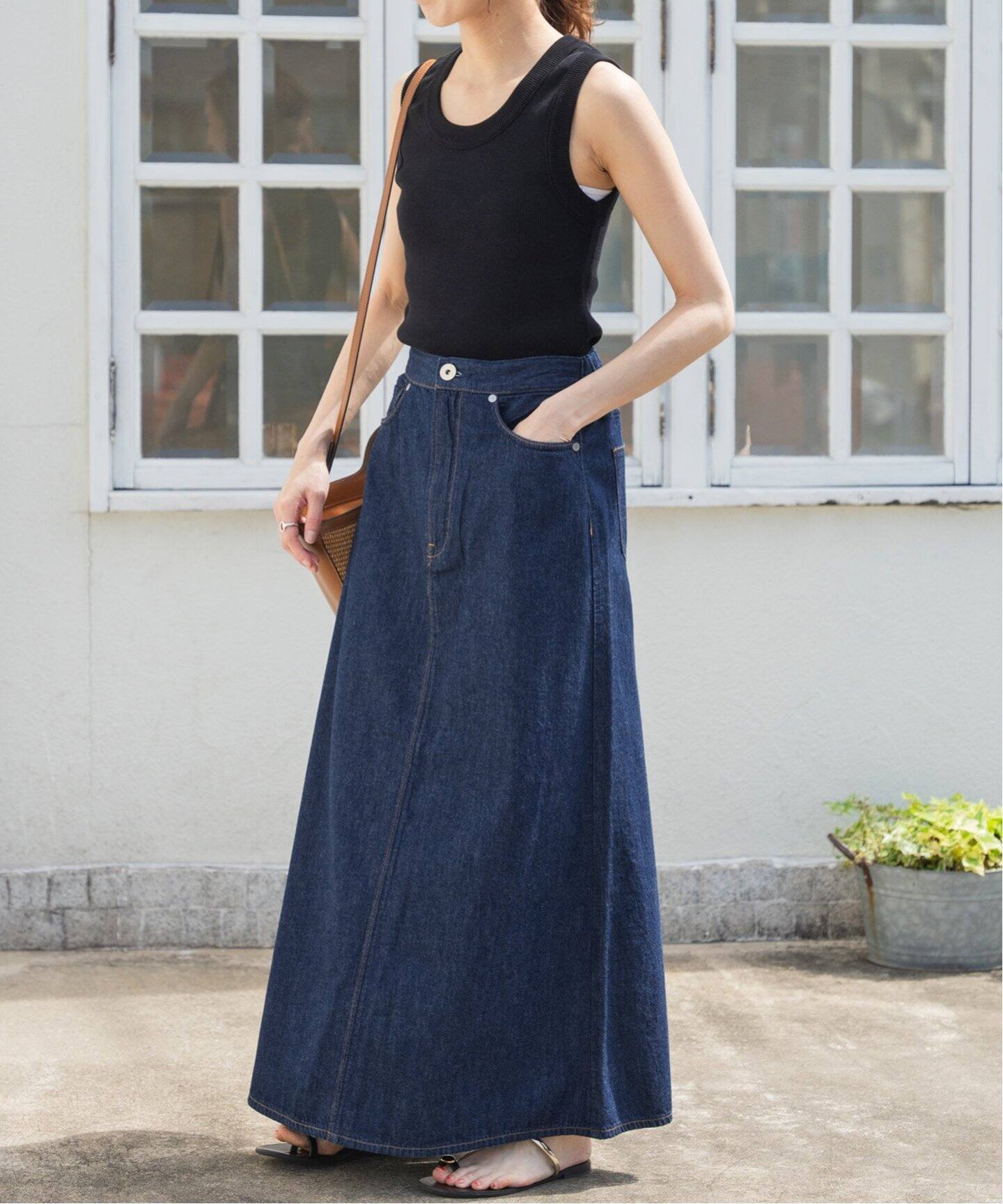 upper hights / アッパーハイツ 別注 THE LAZY SKIRT（デニムスカート 