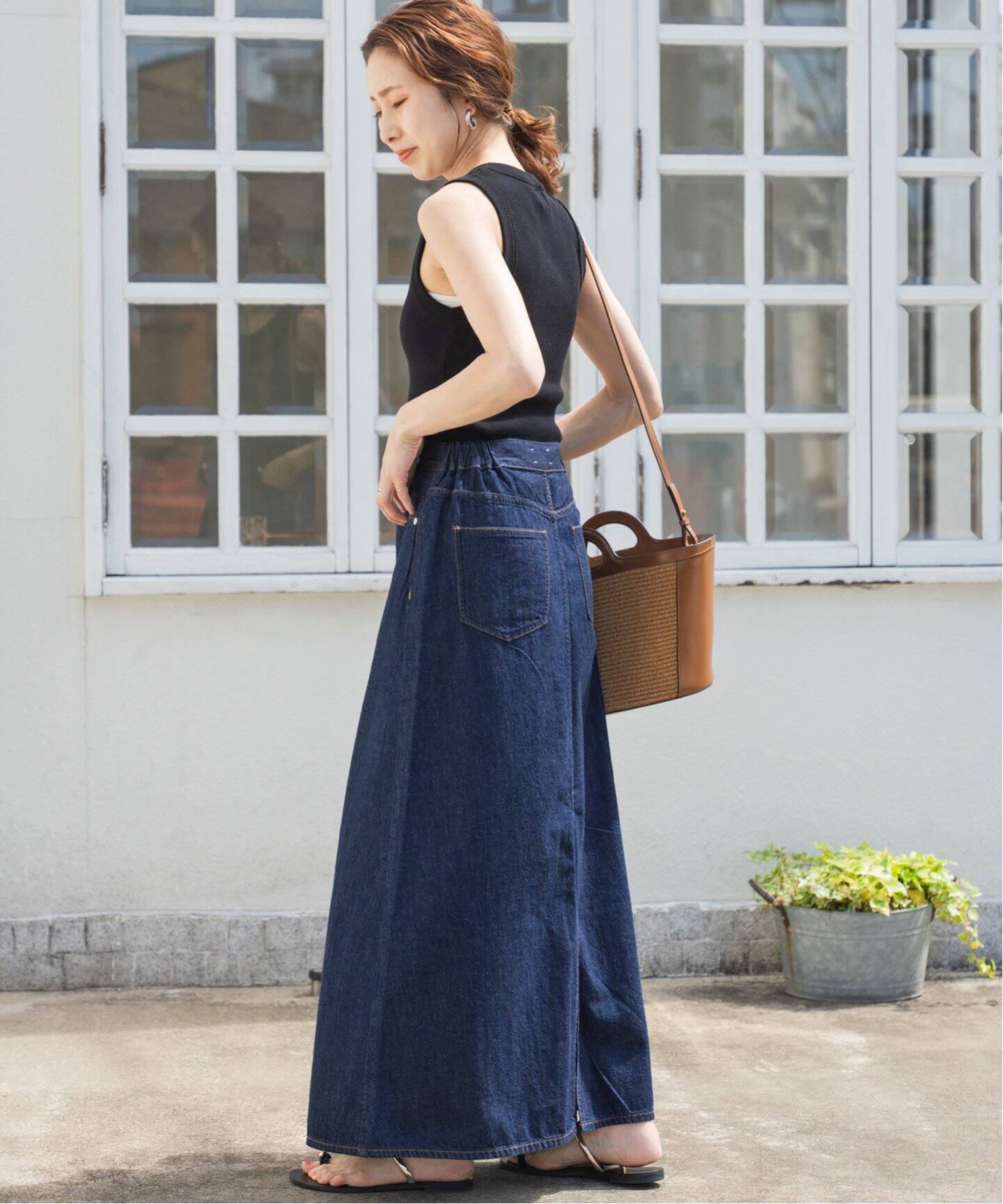 upper hights / アッパーハイツ 別注 THE LAZY SKIRT（デニムスカート  
