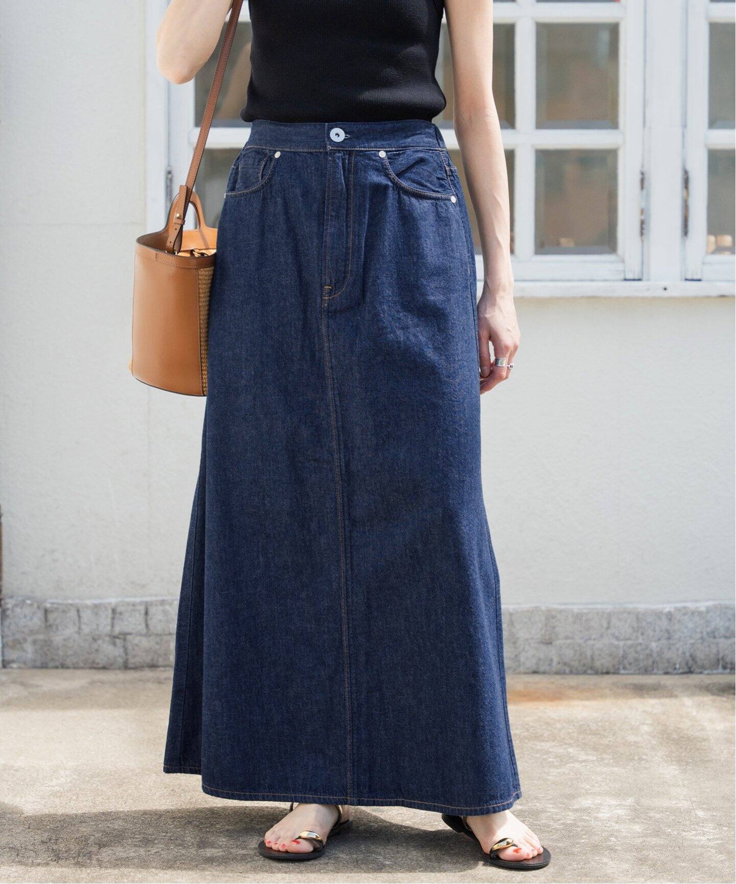 upper hights / アッパーハイツ 別注 THE LAZY SKIRT（デニムスカート 