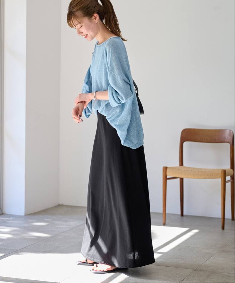 天竺フレアスカート（ロング・マキシ丈スカート）｜FRAMeWORK  