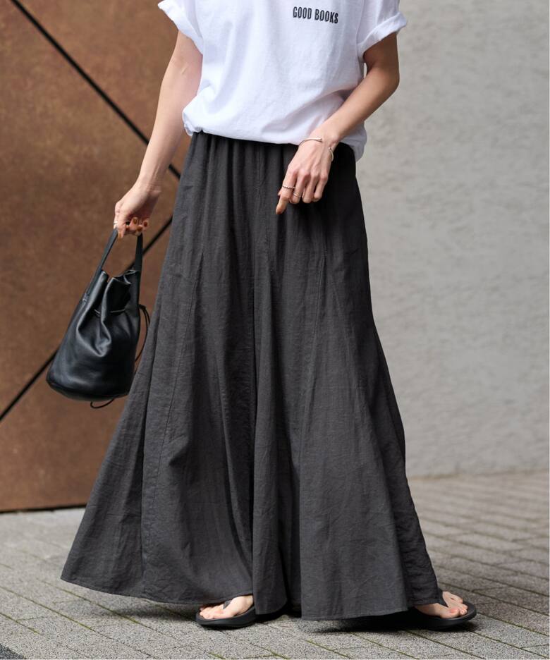 ≪追加≫ピースダイ切替フレアスカート（ロング・マキシ丈スカート  