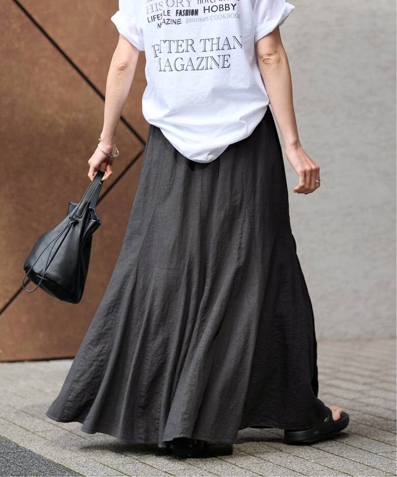 ≪追加≫ピースダイ切替フレアスカート（ロング・マキシ丈スカート  