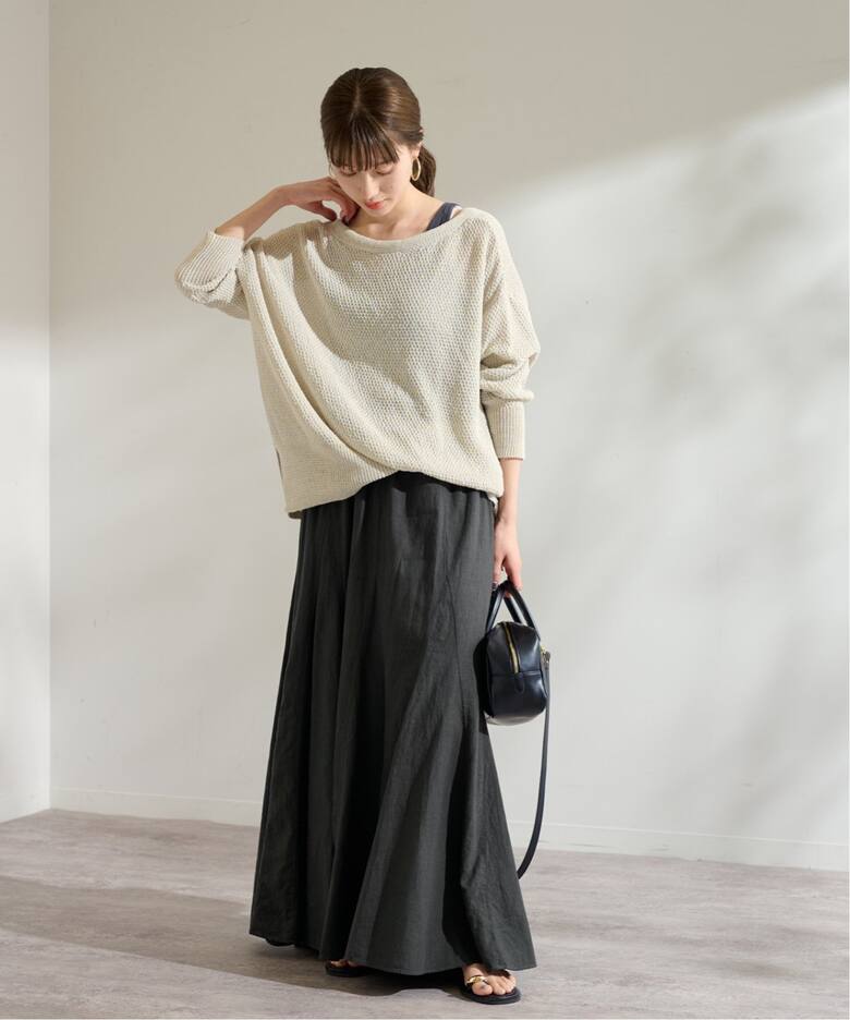 ≪追加≫ピースダイ切替フレアスカート（ロング・マキシ丈スカート  