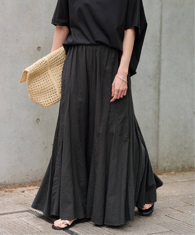 ≪追加≫ピースダイ切替フレアスカート（ロング・マキシ丈スカート  