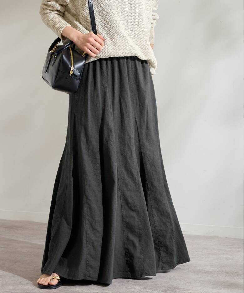 ≪追加≫ピースダイ切替フレアスカート（ロング・マキシ丈スカート  
