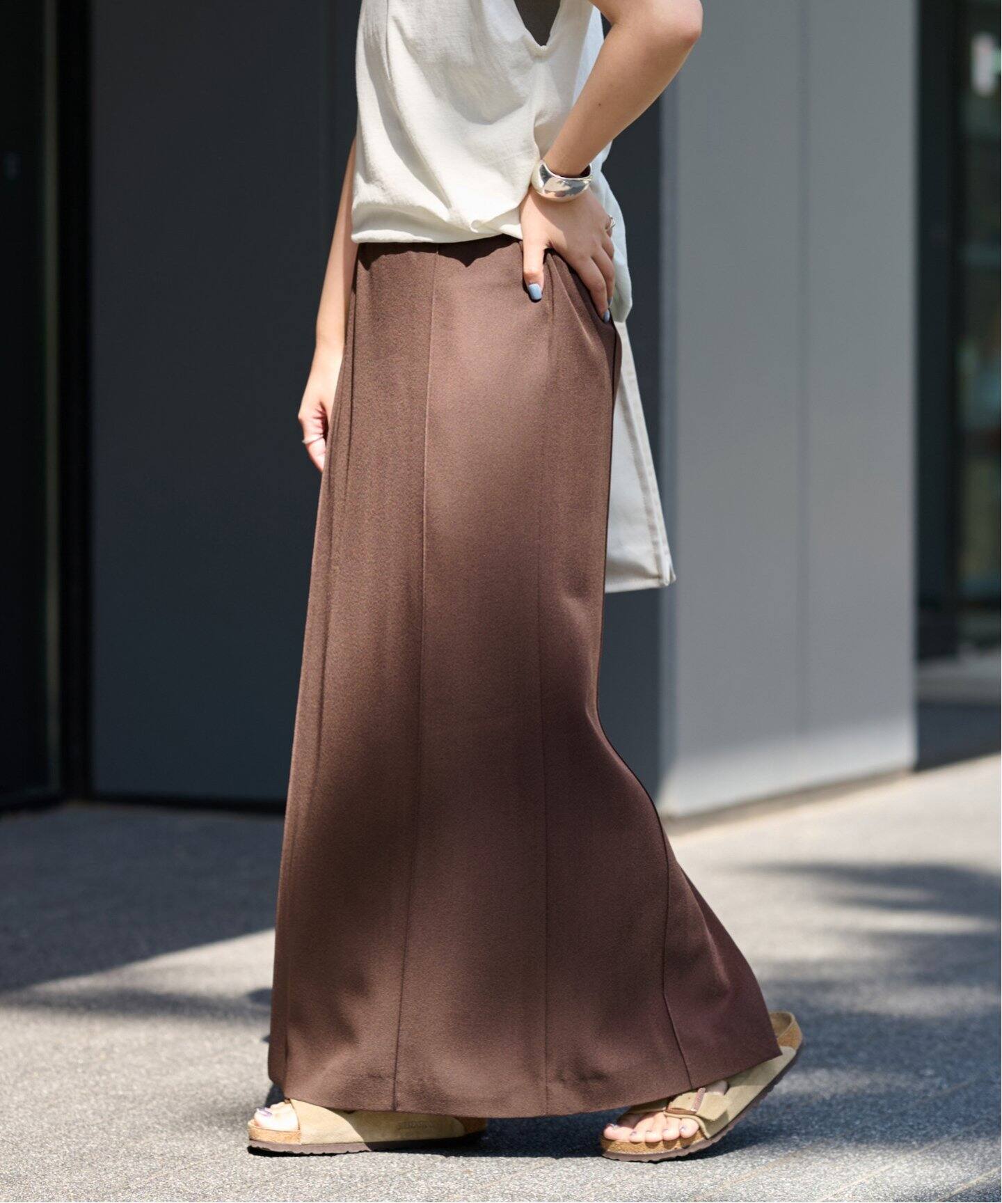 イージースラックススカート（ロング・マキシ丈スカート）｜FRAMeWORK  