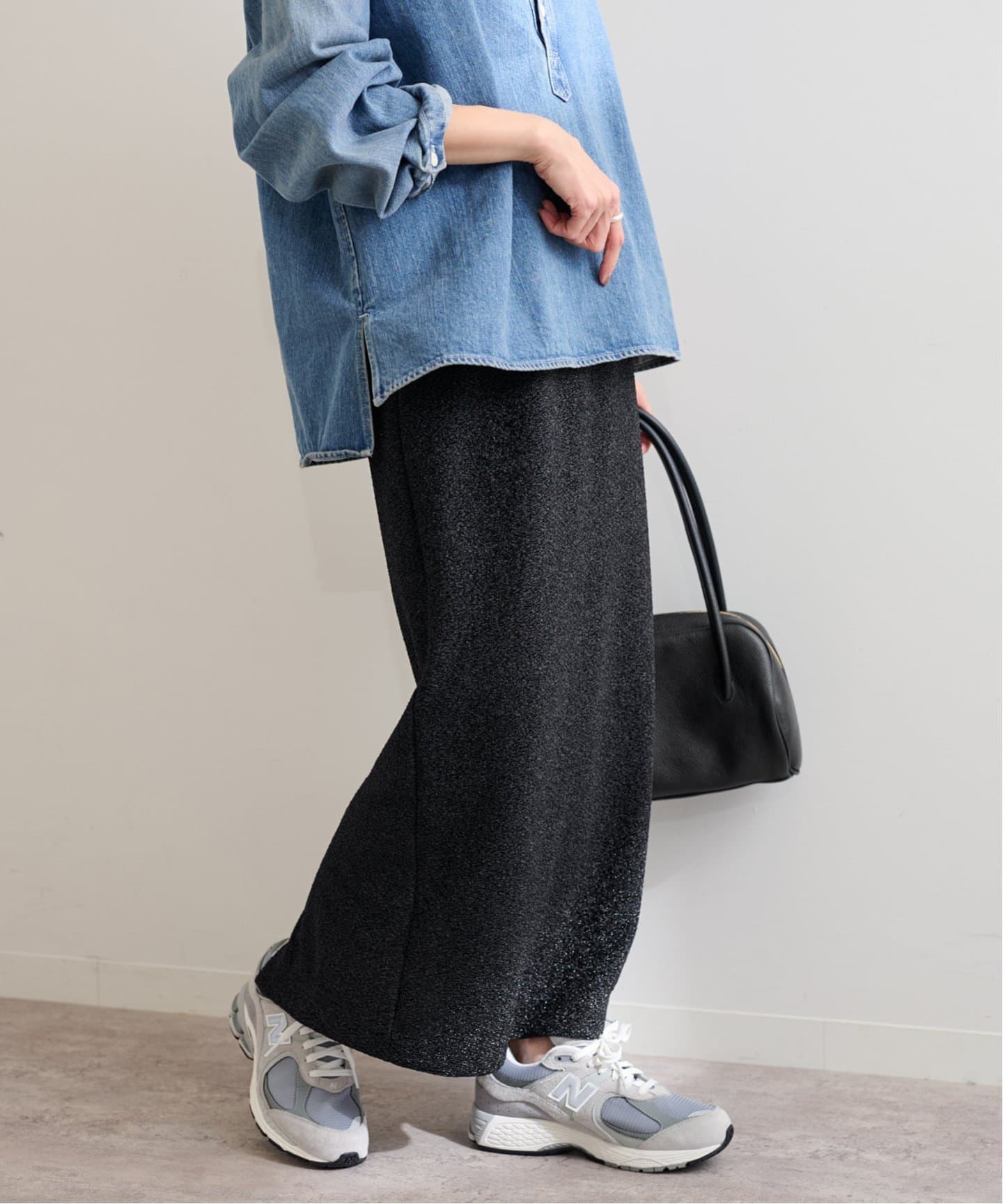 メタリックジャガードスカート（ロング・マキシ丈スカート