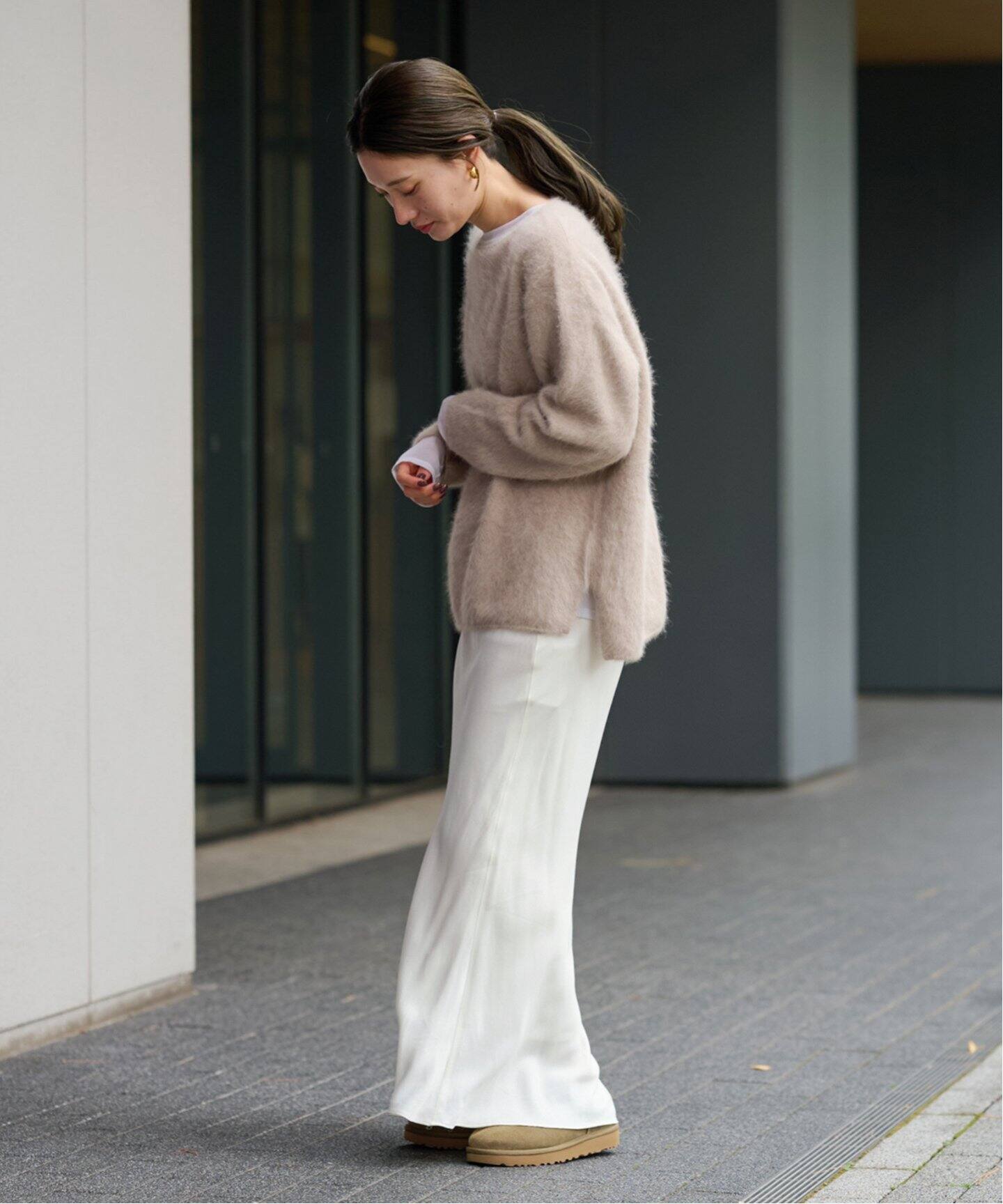 ≪追加≫キュプラバイアスサテンロングスカート（ロング・マキシ丈  