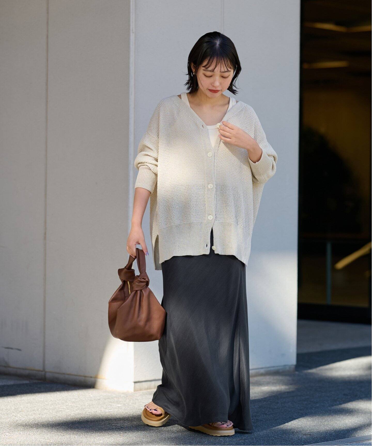 フィブリルキュプラバイアススカート（ロング・マキシ丈スカート  