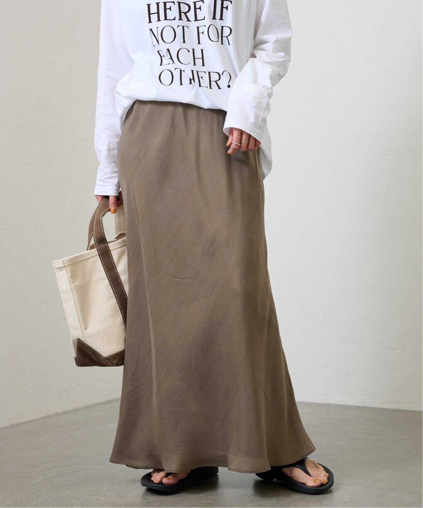 フィブリルキュプラバイアススカート（ロング・マキシ丈スカート  