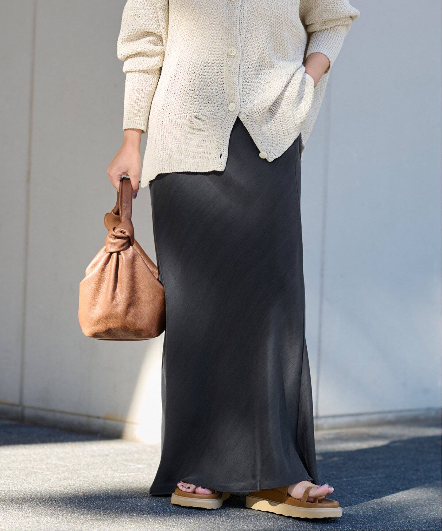 フィブリルキュプラバイアススカート（ロング・マキシ丈スカート  